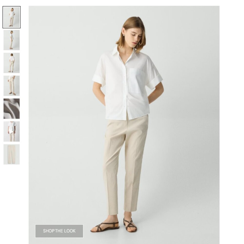 Theory Treeca Pull-On Pant in Good Linen